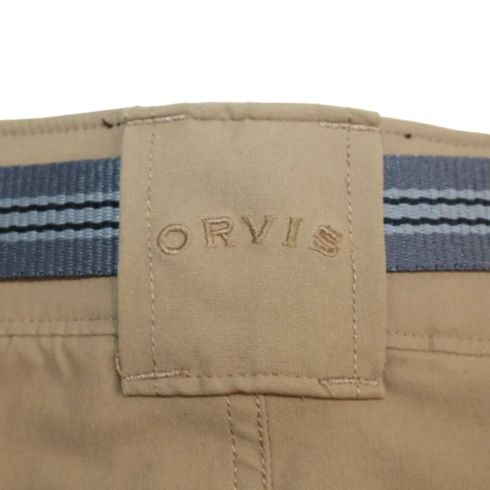 Orvis Cargo Mens Sz 37 Lightweight Stretch Comfort Hiking Fishing Khaki Shorts - Picture 6 of 14
